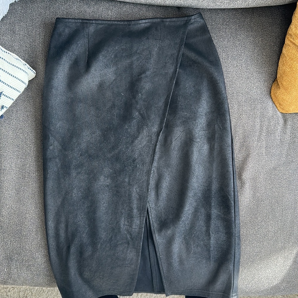 Free people black slit skirt